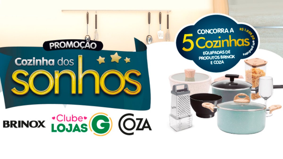 Banner da Promoção Lojas G Cozinha dos Sonhos