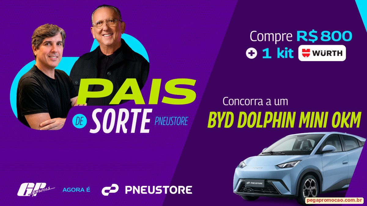 Banner da Promoção Pais de Sorte PneuStore