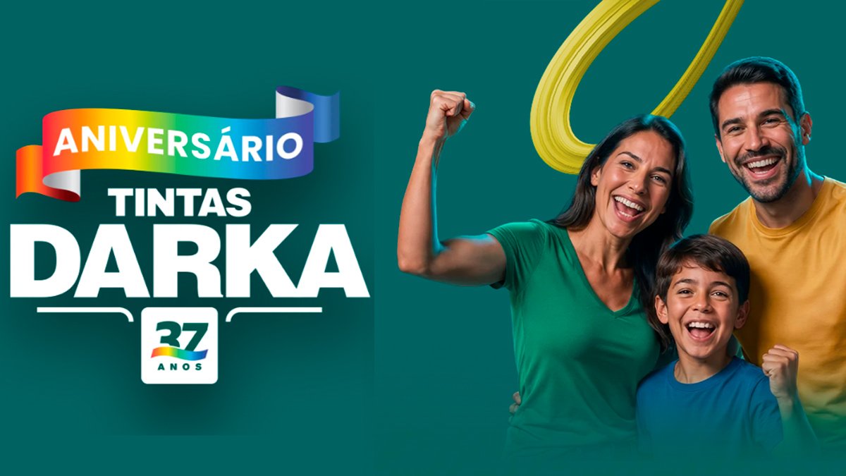 Banner da Promoção Tintas Darka Aniversário 37 Anos