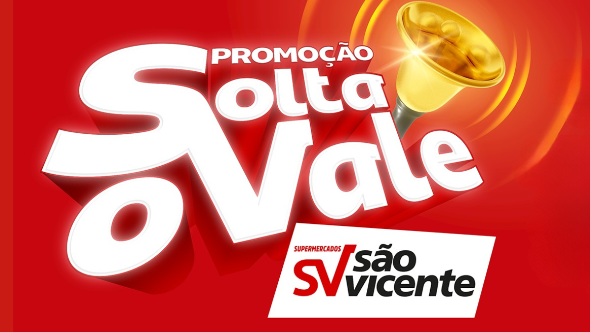 Banner da Promoção Supermercado São Vicente Solta o Vale