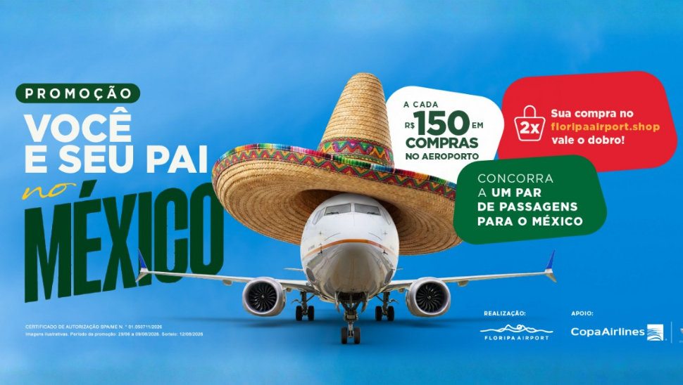 Banner da Promoção Floripa Airport Dia dos Pais 2026