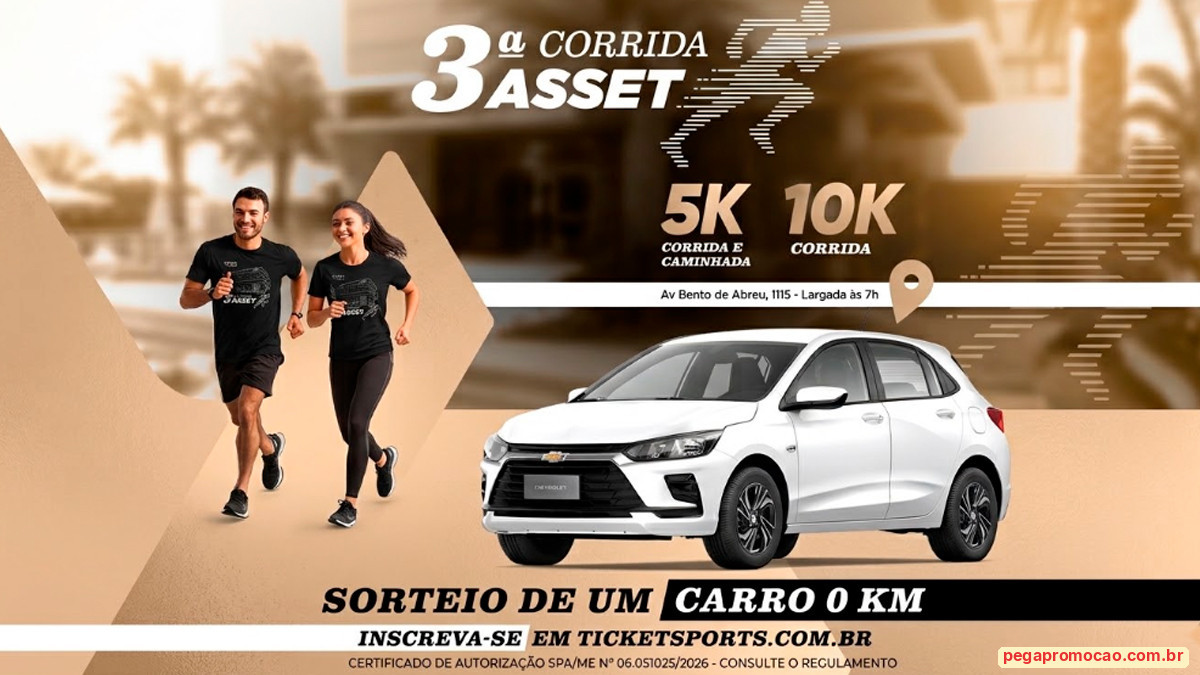 Banner da Promoção 3ª Corrida Asset Bank