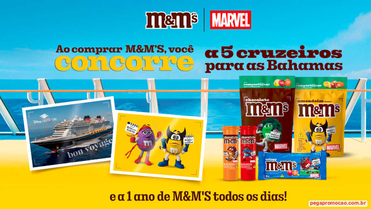 Banner da Promoção M&M'S Marvel