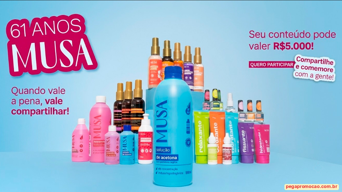 Banner da Promoção Musa Cosméticos Aniversário