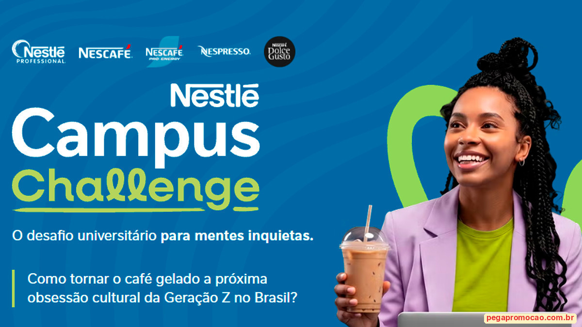 Banner da Promoção Nestlé Campus Challenge Desafio Universitário