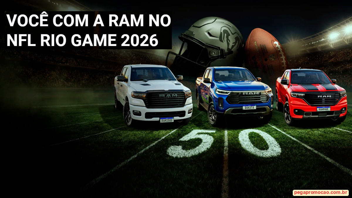 Banner da Promoção Ram NFL Rio Game 2026