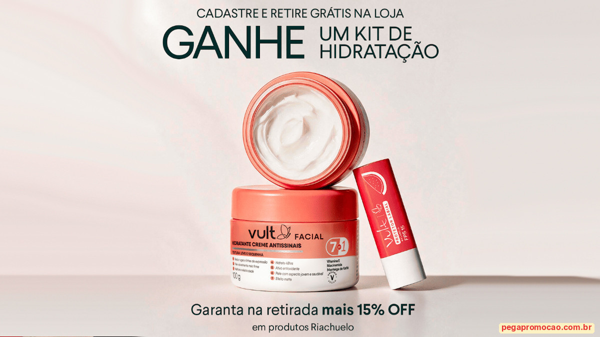 Banner da Promoção Riachuelo Brinde Grátis Vult