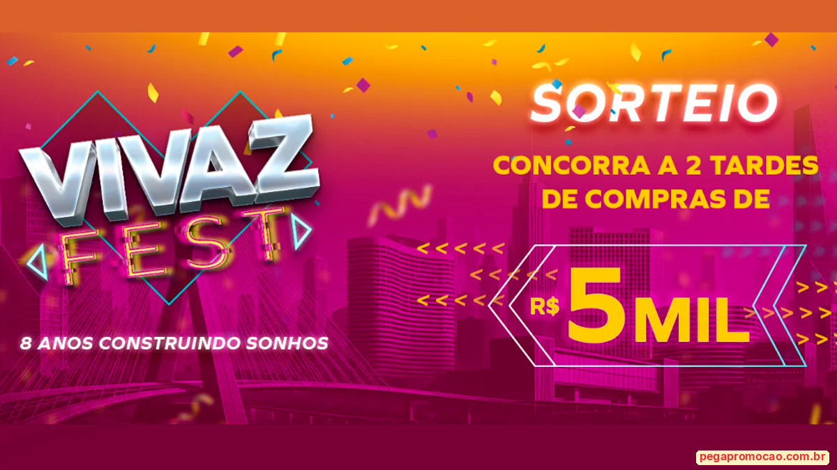 Banner da Promoção Vivaz 2026 Tarde de Compras