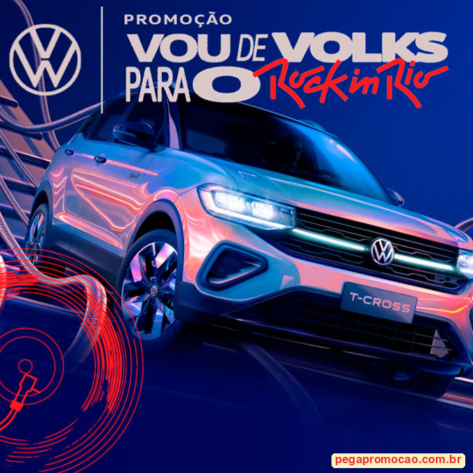 Prêmios e Sorteios em Destaque da Promoção Volkswagen Vou De Volks Para o Rock in Rio 2026