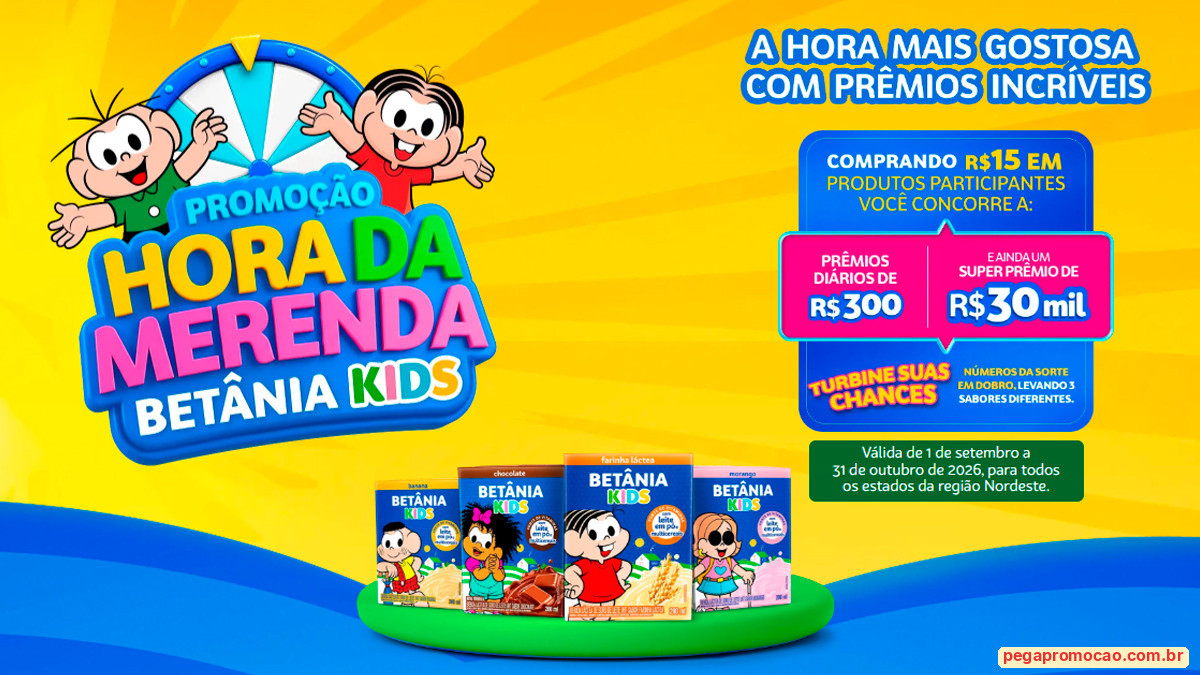 Banner da Promoção Betânia Kids Hora da Merenda 2026