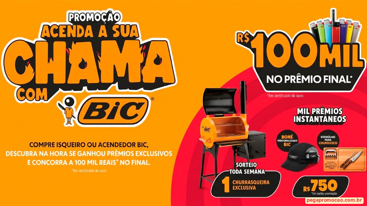 Banner da Promoção Bic Acenda a Sua Chama