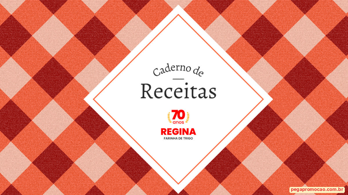 Banner da Promoção Caderno de Receitas Farinha de Trigo Regina 70 Anos