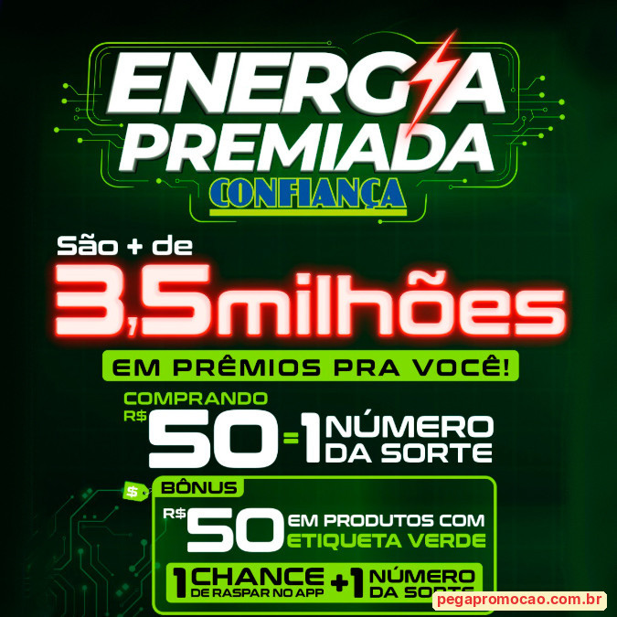Prêmios e Sorteios em Destaque da Promoção Confiança Supermercados Energia Premiada