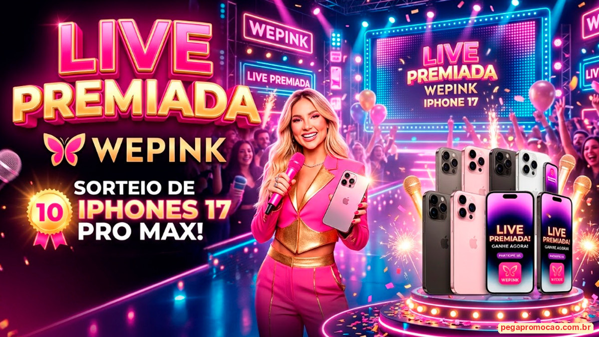 Banner da Promoção Live Premiada WePink