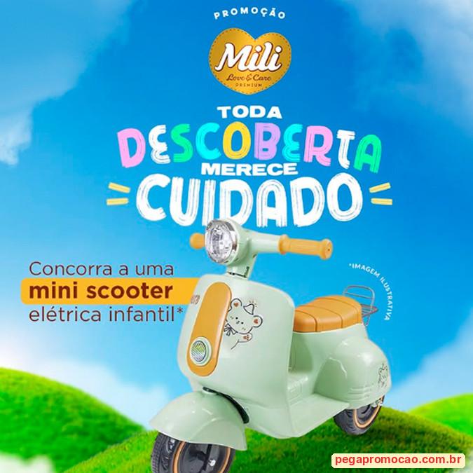 Prêmios e Sorteios em Destaque da Promoção Mili Fraldas Toda Descoberta Merece Cuidado