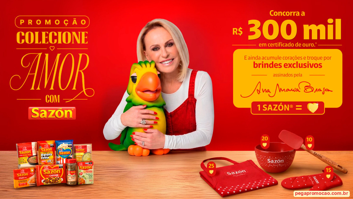 Banner da Promoção Sazón Colecione Amor