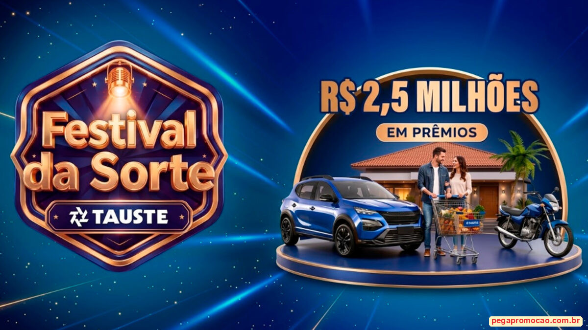 Banner da Promoção Festival da Sorte Tauste