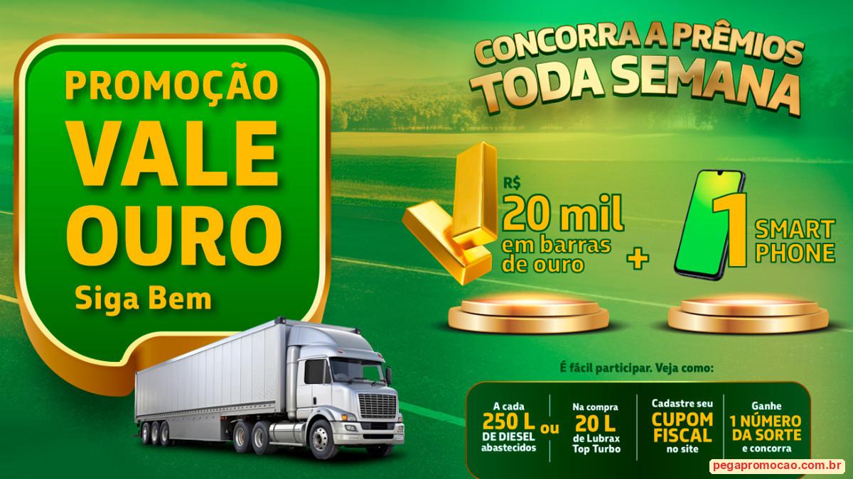 Banner da Promoção Vale Ouro Siga Bem