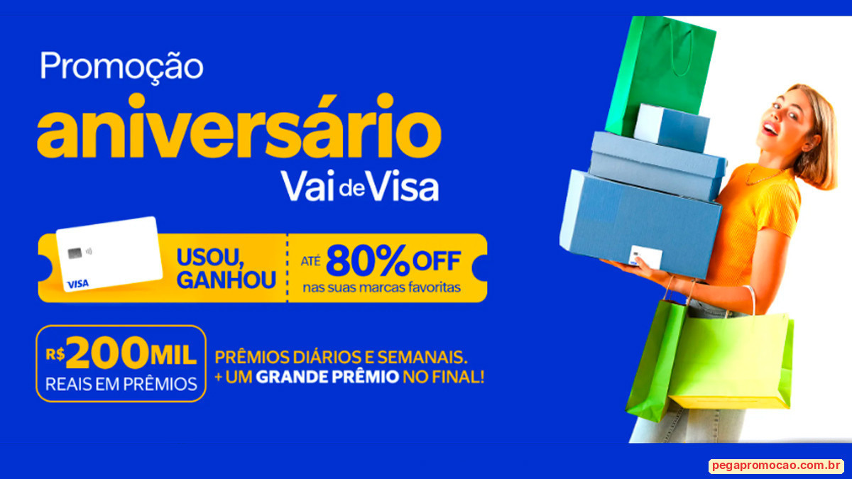 Banner da Promoção Vai de Visa Aniversário 2026