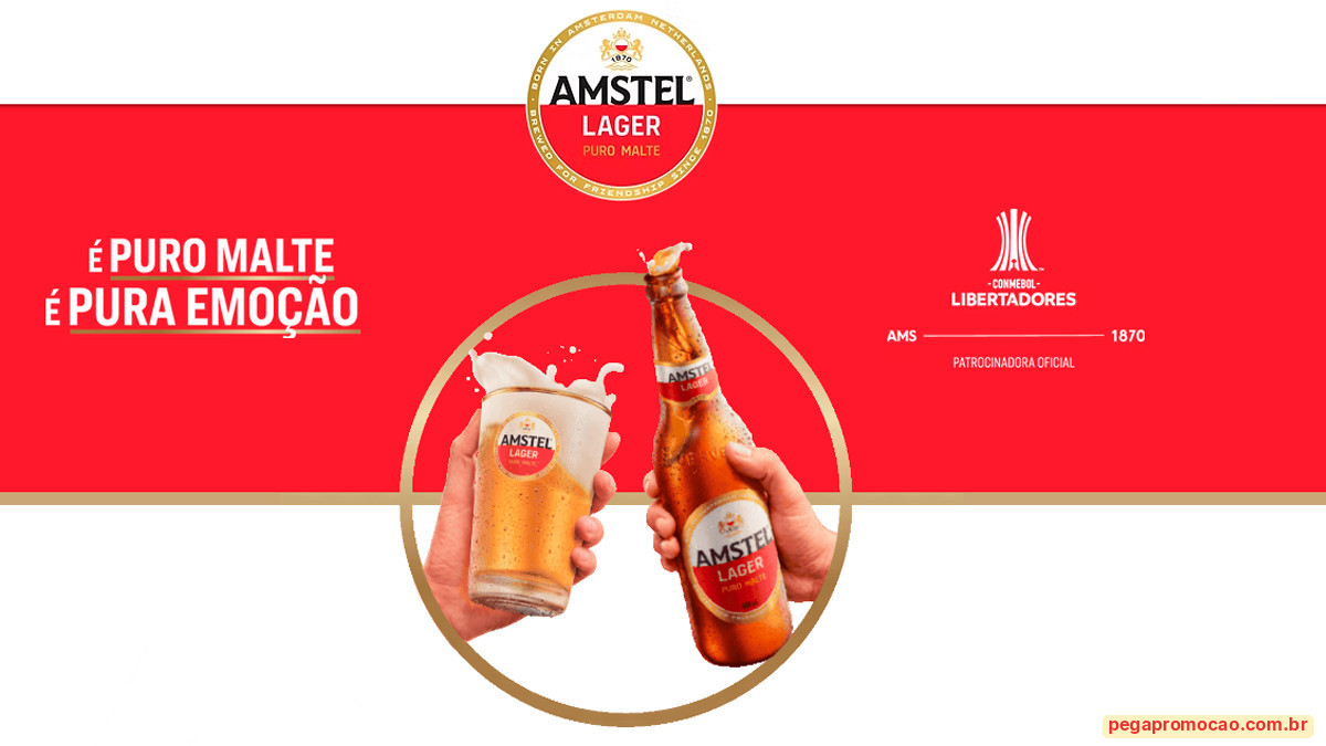 Banner da Promoção Amstel Libertadores Brinde Grátis