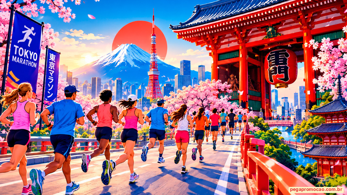 Banner da Promoção Asics Te Leva para a Maratona de Tóquio