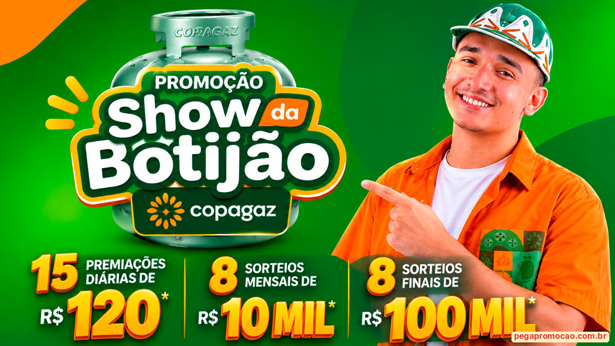 Banner da Promoção Copagaz e Liquigás Show do Botijão