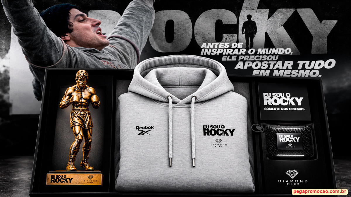 Banner da Promoção Diamond Films 50 Anos de Rocky