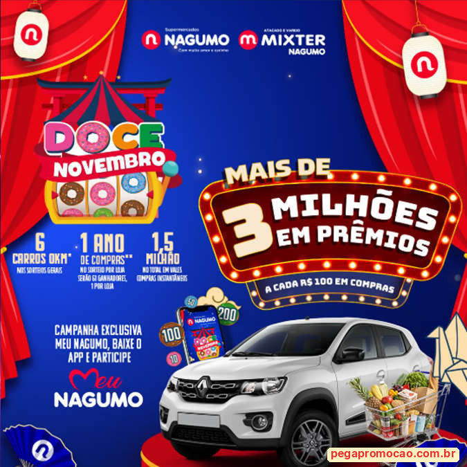 Prêmios e Sorteios em Destaque da Promoção Doce Novembro Nagumo