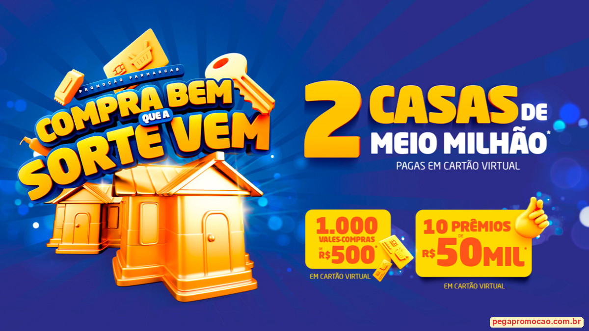 Banner da Promoção Farmarcas Compra Bem Que a Sorte Vem