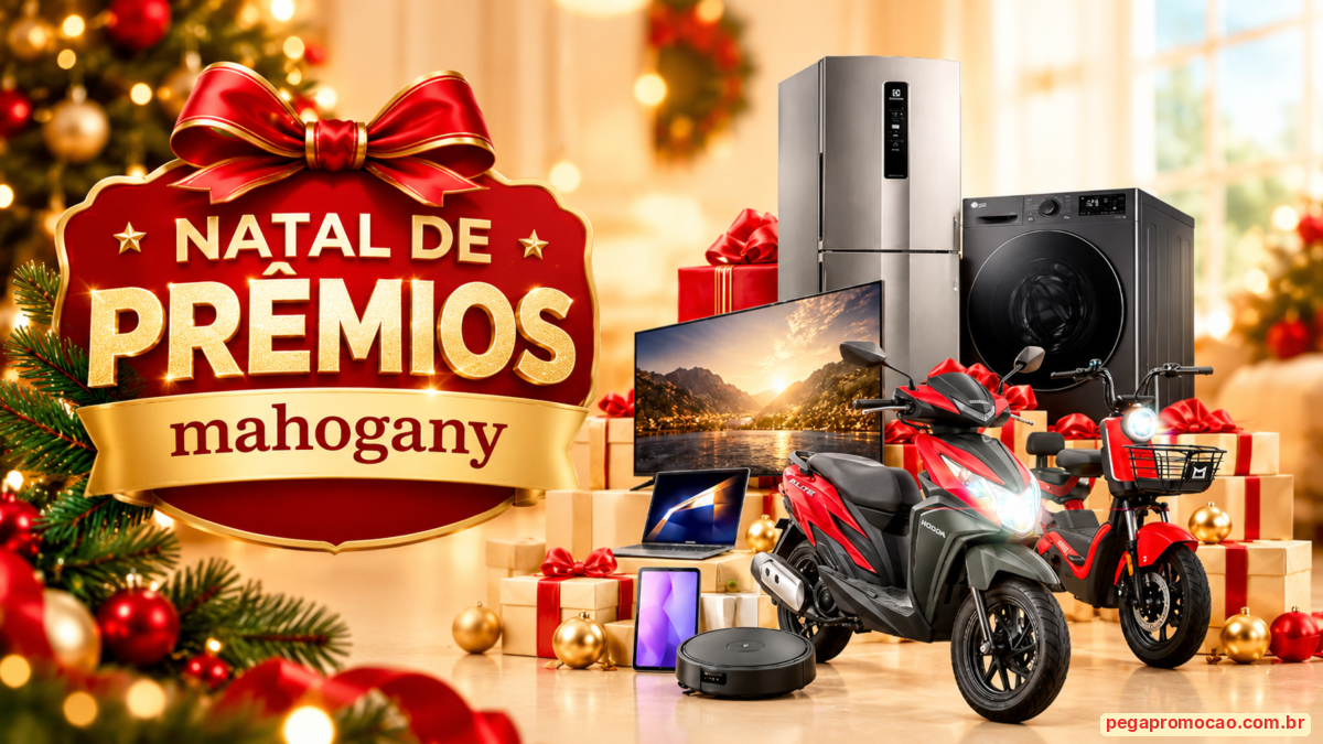 Banner da Promoção Mahogany Natal de Prêmios