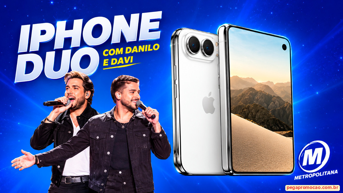 Banner da Promoção Metropolitana Fm iPhone Duo