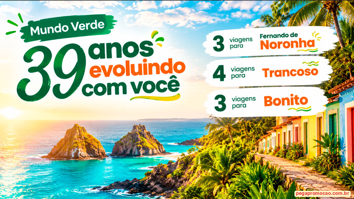 Banner da Promoção Aniversário 39 anos Mundo Verde