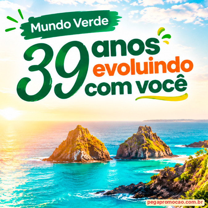 Prêmios e Sorteios em Destaque da Promoção Aniversário 39 anos Mundo Verde