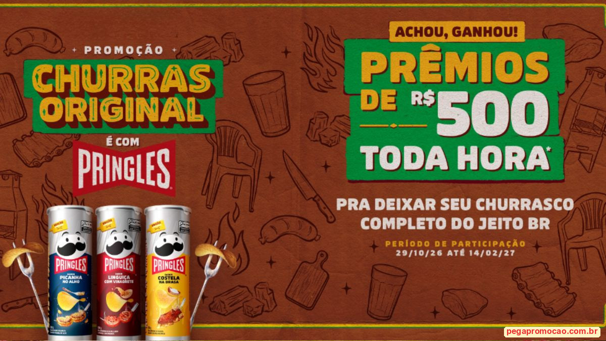 Prêmios e Sorteios em Destaque da Promoção Pringles Churras Completo