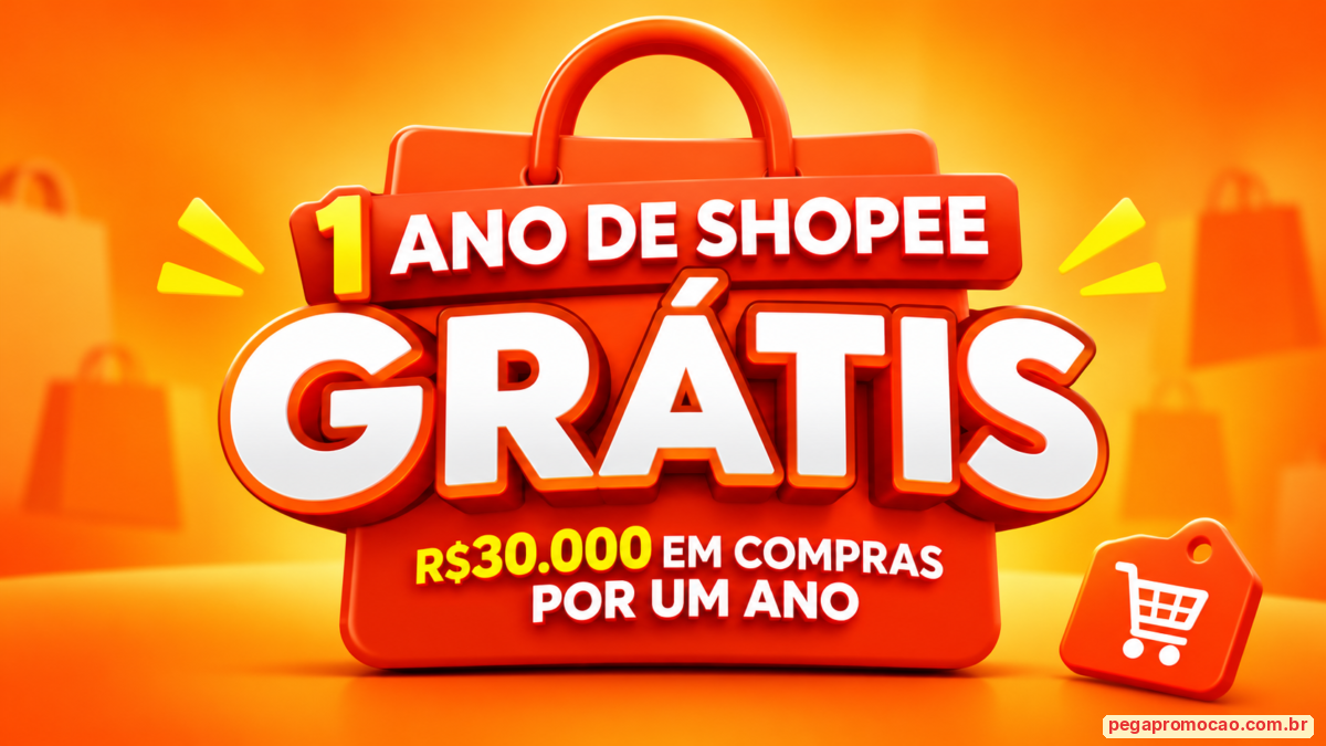 Banner da Promoção 1 Ano de Shopee Grátis