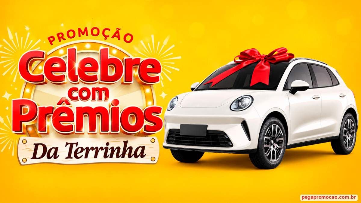 Banner da Promoção Da Terrinha Celebre com Prêmios