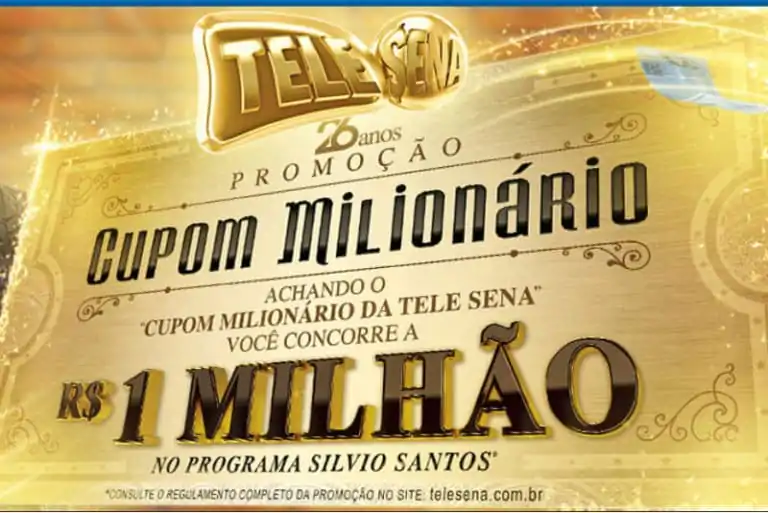 Promoção cupom milionário telesena