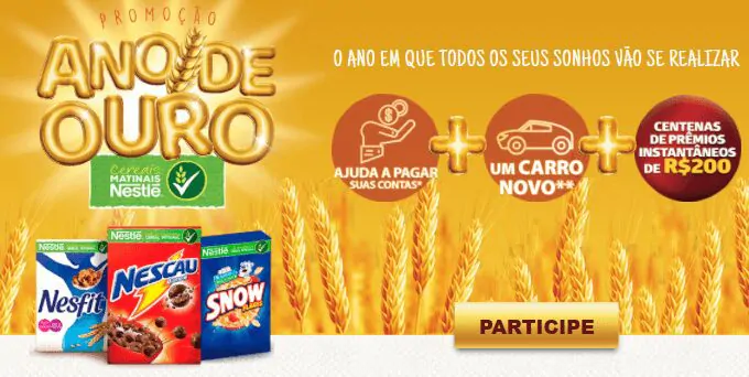 Promoção Ano de Ouro Cereais Nestlé