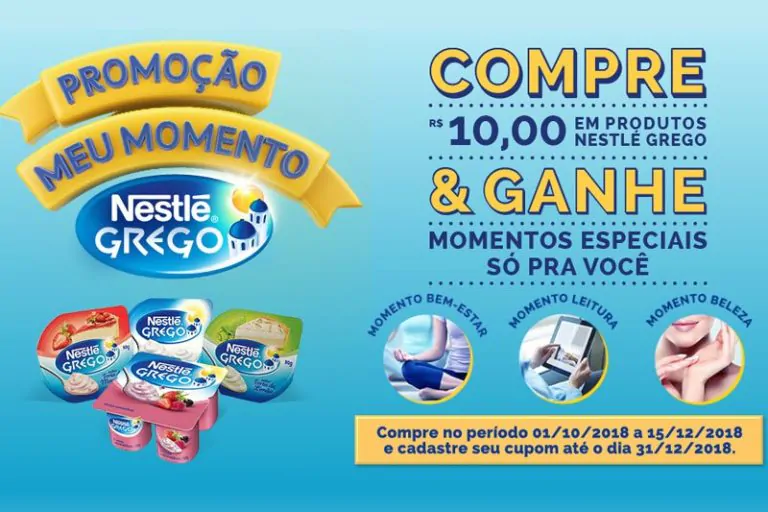 Promoção Nestlé Grego - Meu Momento 2018