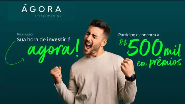 Promoção Ágora Investimentos 2022: 500 mil em prêmios