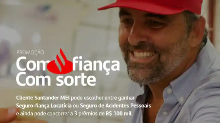 Promoção Conta Santander Mei Confiança com Sorte